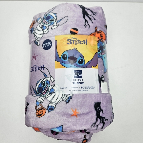 Disney Other - Stitch Blanket Oversized Throw Disney Halloween Blanket
